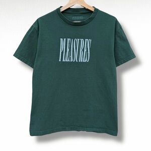 Pleasures Stretch T-Shirt Green Spellout Size Medium